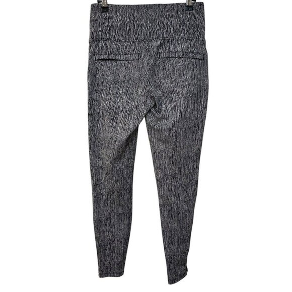 Athleta Delancey Textured Moto Tight S Black White Pull On Legging Zip Pockets - Picture 5 of 7